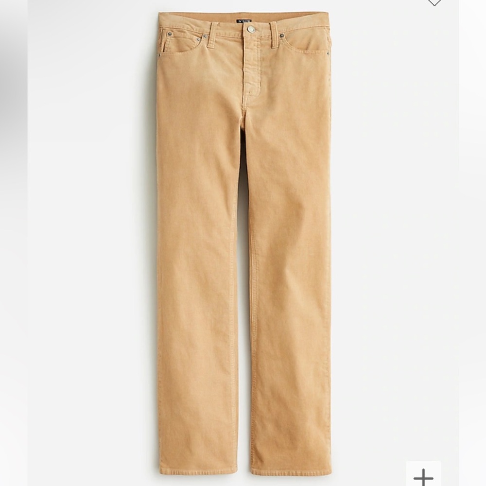J.Crew High rise slim demi boot pant in corduroy